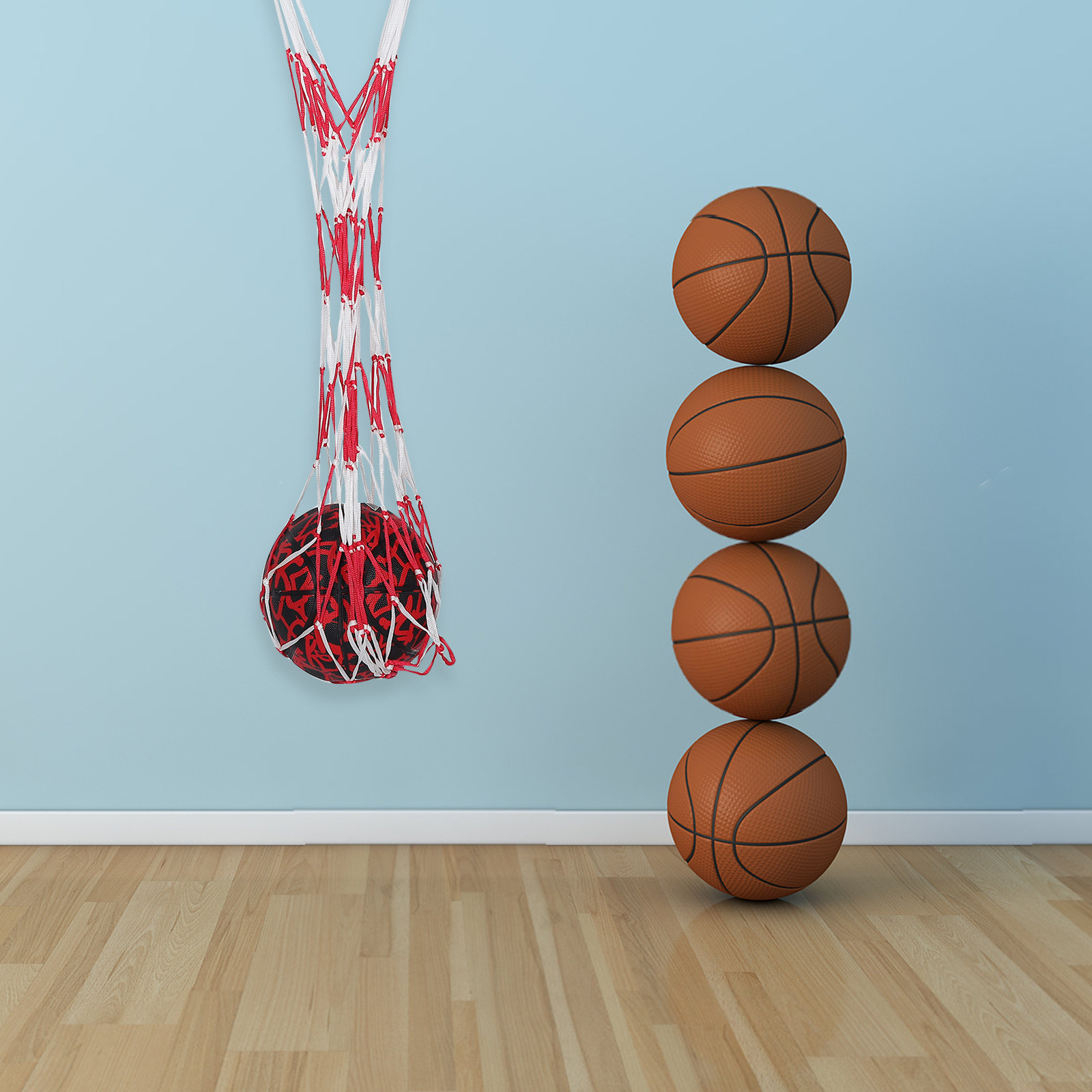 Gym Ball - Taşınabilir, Fileli Spor Topu Çantası, Basketbol,