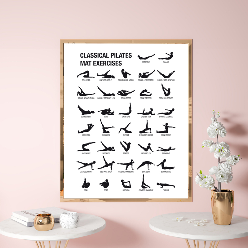 Çerçevesiz Pilates Egzersiz Ta - Sports Equipment Poster incelemesi ve fiyatı